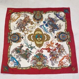 Vintage Gucci Louis Le Roy Soleil Equestrian silk Scarf